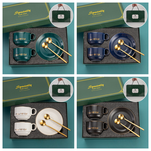 Set di Tazze e Piattini da Caffè di Lusso con Logo Personalizzato, Confezione Regalo di Prestigio per Matrimoni e <span class=keywords><strong>Regali</strong></span> Aziendali - Product Image 4