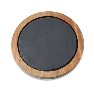 Plato redondo de madera de acacia para servir, plato extraíble para servir queso, plato de madera para servir, plato para carne, pan - Product Image 2