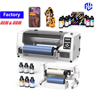 Printer UV DTF A3 F1080 13 Inci dengan Head Epson, Printer Flatbed Mini untuk Kayu, Label 3D TPU