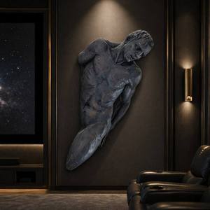 "Gaze of Contemplation" - Scultura da Parete Minimalista in Bronzo su Misura, Statua in Bronzo - Product Image 2