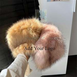 Unisex Custom Fox Fur Hat with Ear Flaps Real Natural Fur Trapper Cap Russian Women <strong>Aviator</strong> Hats - Product Image 2