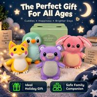 Peluche LED lumineuse en coton, jouet doux en coton PP, lapin, pingouin, renard, ours