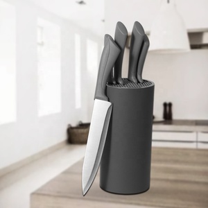 Ensemble de blocs de couteaux en acier inoxydable, 6 pièces <span class=keywords><strong>Couteau</strong></span> de Cuisine, <span class=keywords><strong>Couteau</strong></span> <span class=keywords><strong>Couteau</strong></span> de Cuisine en acier inoxydable avec manche en plastique - Product Image 1