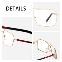 Gafas Ópticas Cuadradas de Montura Completa, Más Vendidas, con Bloqueo de Luz Azul para Profesionales Creativos de Oficina