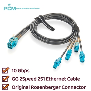 Cable de Conexión Automotriz Robotaxi H-MTD x4 Splitter Ethernet para Plataforma de Desarrollo NVIDIA DRIVE AGX <span class=keywords><strong>Thor</strong></span> ADAS, Conducción Autónoma - Product Image 2