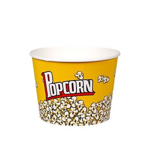 ถังกระดาษใส่อาหารแบบใช้แล้วทิ้งสีขาวพิมพ์ลายตามสั่ง เป็นมิตรกับสิ่งแวดล้อม สำหรับไอศกรีม ซุป ข้าวโพดคั่ว ไก่ทอด พร้อมฝาปิด - Product Image 5