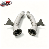 Tuyau d'échappement droit KM SS304 pour Ferrari 458 Italia Speciale Spider 4.5L V8 haute performance, protection thermique