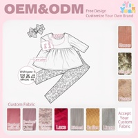 Ensemble 3 pièces pour filles, doux et respirant, haut à col rond gris, leggings à imprimé floral, bandeau assorti, possibilité de personnalisation