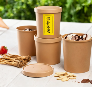 Dùng một lần 8-26 oz Kraft Takeaway giấy thực phẩm xô súp chén hầm bát súp cho bao bì thực phẩm - Product Image 3