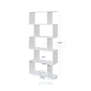 Estantería Moderna de Bambú de 5 Niveles, Ecológica y Hecha a Mano, con Estantes de Almacenamiento para Sala de Estar y Oficina en Casa - Product Image 1