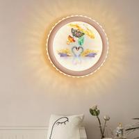 Postmodern lampu dinding kristal emas, lampu untuk ruang tamu latar belakang Tv kamar tidur lorong samping tempat tidur