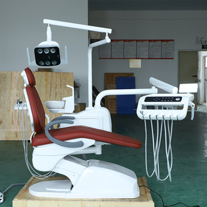 وحدة كرسي أسنان عالية الجودة متعددة الوظائف مع مفتاح قدم خارجي وزجاجة مياه وإضاءة LED ثنائية اللون بـ 6 فتحات للمستشفيات وعيادات الأسنان - Product Image 2
