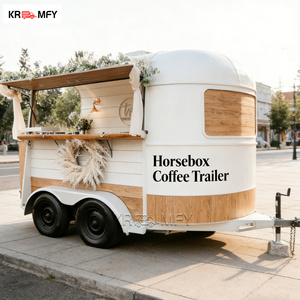 Horse Box Coffee Pastry Display Mobile Kitchen Bakery Case Cross Selling Breakfast Concession Fast Food Trailer - Product Image 1