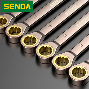 Black Nickel Gold Swivel Head <strong>Ratchet</strong> <strong>Wrench</strong> Industrial Grade Dual-Use <strong>Ratchet</strong> 72 Teeth Quick Release Star Open-End - Product Image 1