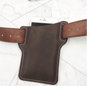 Riñonera de cuero Vintage para teléfono móvil, funda de bucle para hombre, riñonera General, funda para teléfono, funda para teléfono - Product Image 4
