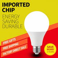 Ampoule LED A60 Super Lumineuse, Culot E27, Protection des Yeux, Étanche, Lumière Blanche, Lampe d'Éclairage Intérieur pour Couloir Domestique