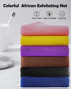 Éponge exfoliante en nylon pour le corps, emballée sous vide, longue éponge de douche pour le dos, filet de bain africain en maille - Product Image 2