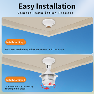 E27 灯泡摄像头 WiFi 360 度全景网络摄像头 无线安全摄像头 1080P 高清 WiFi 摄像头 - Product Image 4
