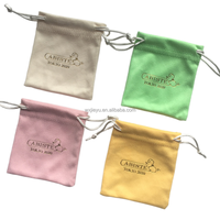 Pochette pour bijoux en microfibre, Logo personnalisé imprimé, housse de protection en velours et daim pour bijoux, sac de protection contre la poussière