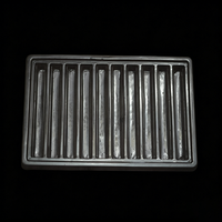 Boîte blister anti-collision personnalisée, longue, à compartiments, en plastique transparent, pour l'emballage de composants électroniques cylindriques