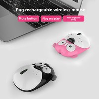 Ratón Inalámbrico Recargable con Diseño de Perro Husky, Regalo para el Día del Niño - Ratón para PC con Diseño de Cachorro Adorable