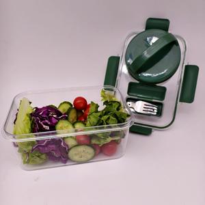 Salad Pod Vertical Layering Built-in <b>Plastic</b> Salad Storage <b>Bottle</b> 800-1000ml Capacity Korean Style - Product Image 2