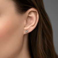 Boucles d'oreilles clous simples en argent sterling 925 avec zircon, en forme de feuille, plaquées rhodium, minimalistes, pour femme, cadeau de mariage ou de fiançailles