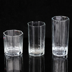 Punto <span class=keywords><strong>de</strong></span> fábrica hogar hotel restaurante fondo grueso cuadrado octogonal comedor taza recta soda Lima vidrio té al por mayor - Product Image 3
