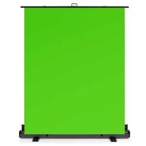 1.5*2m Portable Video Studio Backdrop Collapsible Chroma Key Panel Green Screen with Stand Pull Up Greenscreen Background