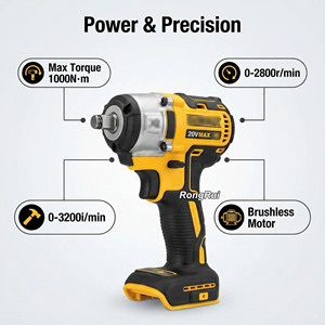 Clé dynamométrique populaire 1000 N.m 1/2 pouce, fonctionnement durable, réparation de pneus de voiture, outils électriques, travaux de construction lourds, clés à chocs - Product Image 3