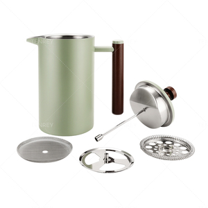 Cafetière à piston portable Tenrey <span class=keywords><strong>Pastel</strong></span> Green, cafetière à piston française en acier inoxydable - Product Image 5