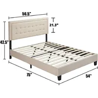 Schlafzimmer möbel Luxus-Kingsize-Betten Klassisches modernes Kingsize-Luxus-Bett aus Metall und Holz