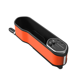 Organizador de espacio para asiento de coche, caja de almacenamiento multifuncional con portavasos entre el asiento delantero con 2 USB - Product Image 1