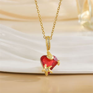 Collana con ciondolo in acciaio inossidabile Chic di natale con atmosfera festiva per regali di festa e abbigliamento quotidiano - Product Image 2