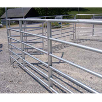 Clôture portable pour chevaux Haotian, panneau de clôture en acier pré-galvanisé, clôture de cour, hauteur 6'-9', enclos pour poneys/alpaca, modélisation 3D