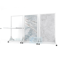 Présentoir personnalisé moderne à carreaux de céramique coulissants en métal à rotation Échantillon de dalle rotative pour sol en pierre de quartz pour salle d'exposition