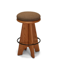 Chaise de bar en bois tissu de luxe meubles de maison chaises de bar haute pour chaises de cuisine chaises de tabouret de bar modernes