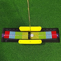 SwingPerfect Golf Putting Arc Bar 12 Arc Foam Track Mat Companion 2 Pack Square Face Training Lightweight Portable Yellow Red