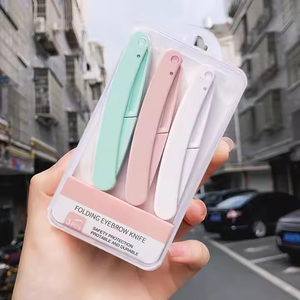 Juego de 3 Cuchillas Plegables para Cejas con Logotipo Personalizado, Kit de Recortador de Vello Facial - Product Image 6