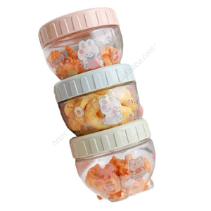 Contenants en verre DS2103 pour sauces, pots à overnight oats avec couvercles, petits récipients à condiments avec emballage pour vinaigrette - Vente en gros - Product Image 1