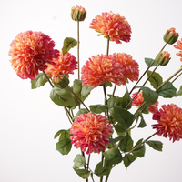 Chrysanthème Artificiel Grandes Têtes Effet Naturel, 5 Branches, Blanc, pour Décoration Mariage, Maison, Fêtes et Arrangements Floraux Événementiels