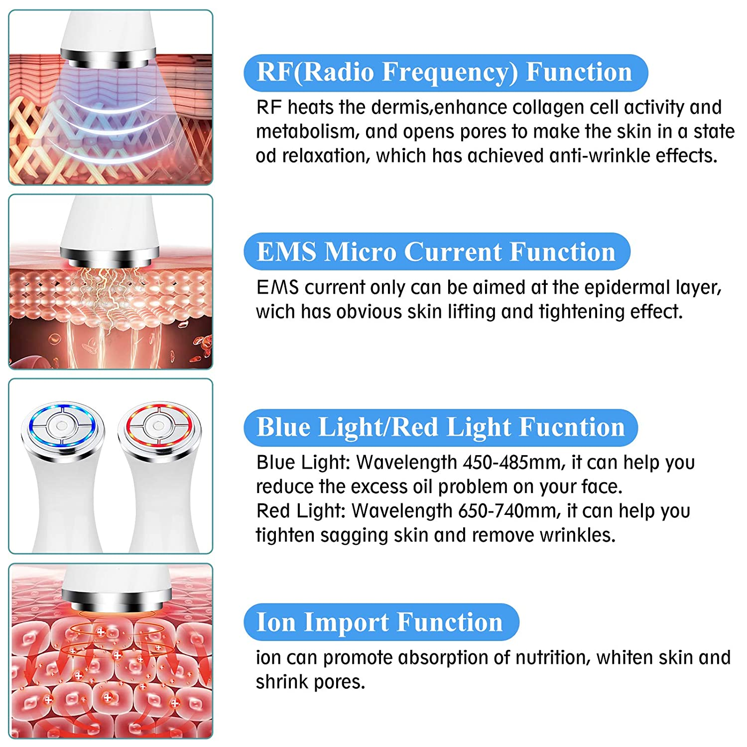 5 In 1 Beauty HIFU RF Machine Vibration Ems Multifunctional Equipment