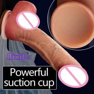 Dildo réaliste en silicone souple à double couche avec ventouse puissante <span class=keywords><strong>pour</strong></span> femmes et hommes, <span class=keywords><strong>pour</strong></span> stimulation anale et du point G, jouets sexuels <span class=keywords><strong>pour</strong></span> adultes - Product Image 5