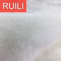 Tissu en fausse fourrure de renard blanc lapin, 20x30mm, prix d'usine