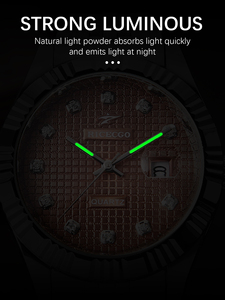 Orologio da Uomo Elegante Stile Antico con Calendario, Quadrante in Vetro Diamantato, Cinturino da 20mm, <span class=keywords><strong>Design</strong></span> Sottile - Product Image 4
