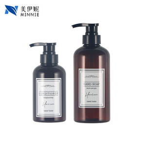 Minnie Lotion <b>Bottle</b> 300ml 500ml Round Shoulder <b>Pump</b> Dispenser Plastic <b>Bottle</b> For Body Care Daily Use - Product Image 4