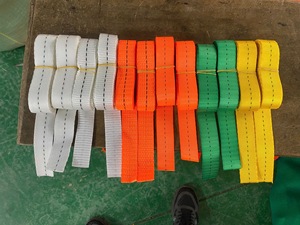 Polyester Webbing <b>Strap</b> 2.5cm Width Yellow 950kg Load Capacity Heavy Duty <b>Tie</b> <b>Down</b> Lashing Belt for Cargo Packing from Vietnam - Product Image 2