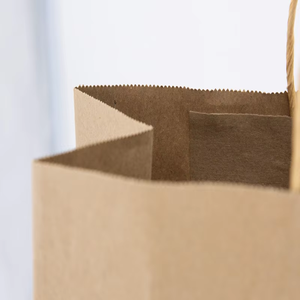 Sac en papier kraft brun personnalisé avec votre logo, recyclable, pour la livraison de café et de repas à emporter en restaurant – Prix de gros - Product Image 5