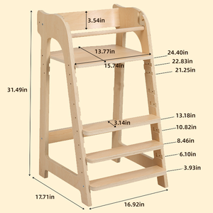 Torre de Aprendizaje Infantil Moderna de Madera 2026, Taburete de Cocina Ajustable en Altura para Niños de 0 a 8 Años - Product Image 2
