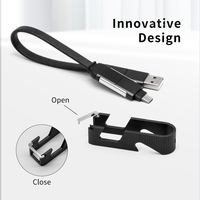 Kabel Data Tipe-C ke Micro-USB Kustom 3A 60W Perakitan Kabel Pengisian Cepat